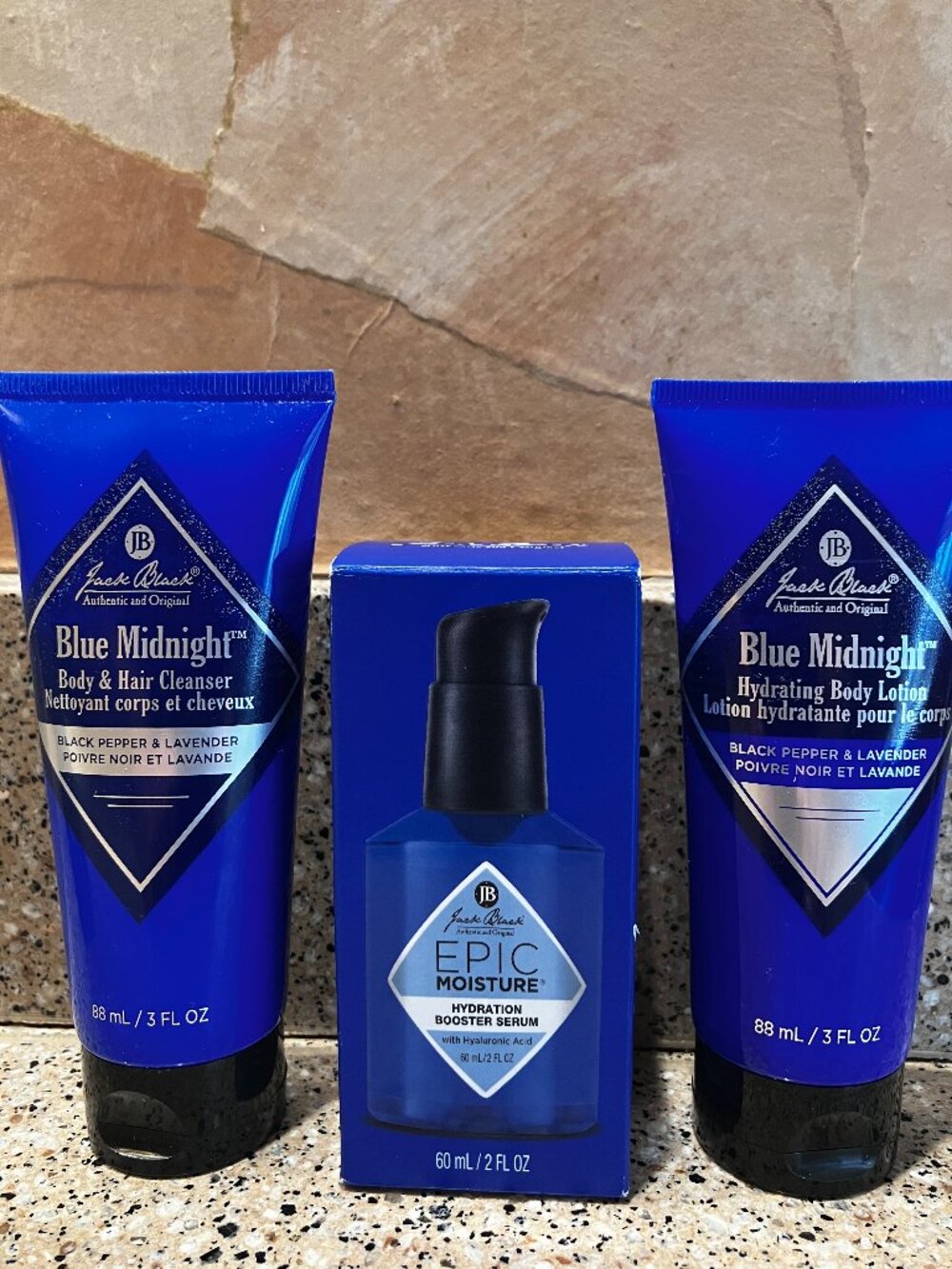 Jack Black Set of Men's Epic Moisture Booster Serum and 2 Hair and Body Wash!!